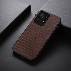 Soft Luxury Leather Snap On Case Cover B07H for Xiaomi Mi Mix 4 5G Brown