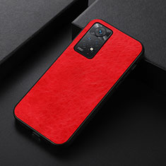 Soft Luxury Leather Snap On Case Cover B07H for Xiaomi Redmi Note 11 Pro 4G Red