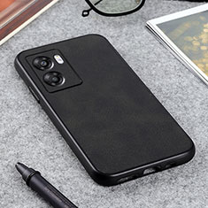Soft Luxury Leather Snap On Case Cover B08H for OnePlus Nord N300 5G Black