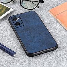 Soft Luxury Leather Snap On Case Cover B08H for Oppo A36 Blue