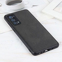 Soft Luxury Leather Snap On Case Cover B08H for Oppo Reno6 Pro+ Plus 5G Black