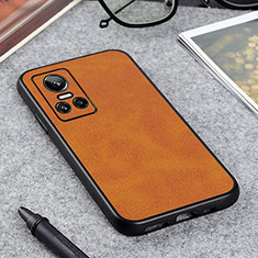 Soft Luxury Leather Snap On Case Cover B08H for Realme GT Neo3 5G Brown