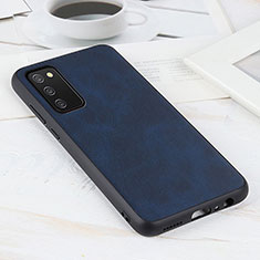 Soft Luxury Leather Snap On Case Cover B08H for Samsung Galaxy A02s Blue