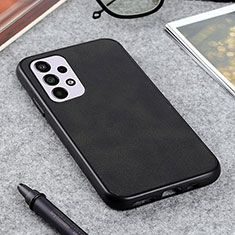 Soft Luxury Leather Snap On Case Cover B08H for Samsung Galaxy A33 5G Black