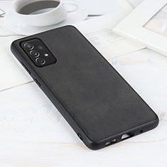 Soft Luxury Leather Snap On Case Cover B08H for Samsung Galaxy A72 5G Black