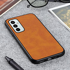 Soft Luxury Leather Snap On Case Cover B08H for Samsung Galaxy F23 5G Brown