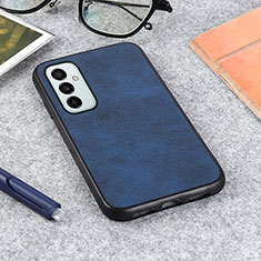 Soft Luxury Leather Snap On Case Cover B08H for Samsung Galaxy M23 5G Blue