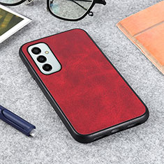 Soft Luxury Leather Snap On Case Cover B08H for Samsung Galaxy M23 5G Red