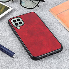 Soft Luxury Leather Snap On Case Cover B08H for Samsung Galaxy M33 5G Red