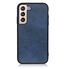 Soft Luxury Leather Snap On Case Cover B08H for Samsung Galaxy S21 5G Blue
