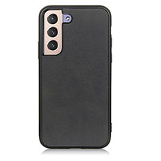 Soft Luxury Leather Snap On Case Cover B08H for Samsung Galaxy S22 5G Black