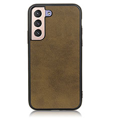 Soft Luxury Leather Snap On Case Cover B08H for Samsung Galaxy S22 5G Green