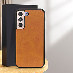 Soft Luxury Leather Snap On Case Cover B08H for Samsung Galaxy S24 5G Brown