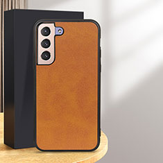 Soft Luxury Leather Snap On Case Cover B08H for Samsung Galaxy S25 5G Brown