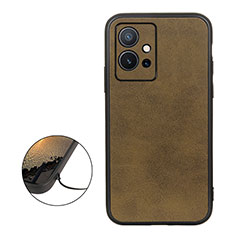 Soft Luxury Leather Snap On Case Cover B08H for Vivo T1 5G India Green