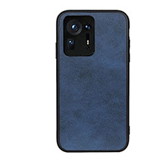 Soft Luxury Leather Snap On Case Cover B08H for Xiaomi Mi Mix 4 5G Blue