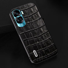 Soft Luxury Leather Snap On Case Cover BH5 for Huawei Honor 90 Lite 5G Black