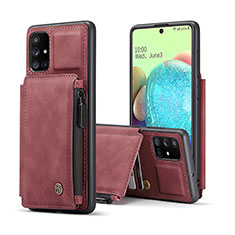 Soft Luxury Leather Snap On Case Cover C01S for Samsung Galaxy A71 4G A715 Red