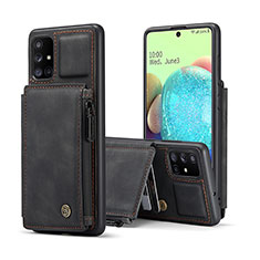 Soft Luxury Leather Snap On Case Cover C01S for Samsung Galaxy A71 5G Black