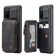 Soft Luxury Leather Snap On Case Cover C01S for Samsung Galaxy S20 5G Black