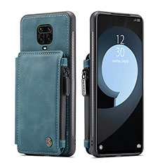 Soft Luxury Leather Snap On Case Cover C01S for Xiaomi Poco M2 Pro Blue