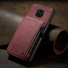 Soft Luxury Leather Snap On Case Cover C02S for Xiaomi Poco M2 Pro Red