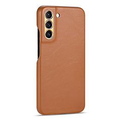 Soft Luxury Leather Snap On Case Cover C05 for Samsung Galaxy S23 5G Brown