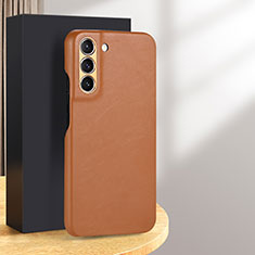 Soft Luxury Leather Snap On Case Cover C05 for Samsung Galaxy S24 5G Brown