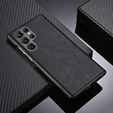 Soft Luxury Leather Snap On Case Cover C06 for Samsung Galaxy S23 Ultra 5G Black