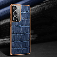 Soft Luxury Leather Snap On Case Cover C09 for Samsung Galaxy S21 5G Blue