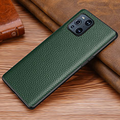 Soft Luxury Leather Snap On Case Cover DL1 for Oppo Find X3 5G Green