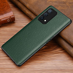 Soft Luxury Leather Snap On Case Cover DL1 for Oppo K9 5G Green