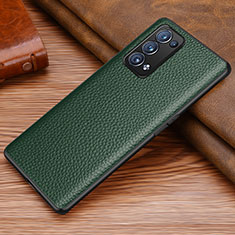 Soft Luxury Leather Snap On Case Cover DL1 for Oppo Reno6 Pro 5G Green