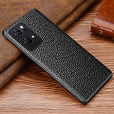 Soft Luxury Leather Snap On Case Cover DL1 for Oppo Reno7 Pro 5G Black