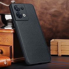 Soft Luxury Leather Snap On Case Cover DL1 for Oppo Reno9 5G Black