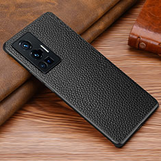 Soft Luxury Leather Snap On Case Cover DL1 for Vivo X70 Pro 5G Black