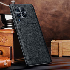 Soft Luxury Leather Snap On Case Cover DL1 for Vivo X80 Pro 5G Black