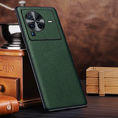 Soft Luxury Leather Snap On Case Cover DL1 for Vivo X80 Pro 5G Green