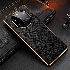 Soft Luxury Leather Snap On Case Cover DL2 for Huawei Mate 40 RS Black