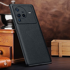 Soft Luxury Leather Snap On Case Cover DL2 for Vivo X80 Pro 5G Black