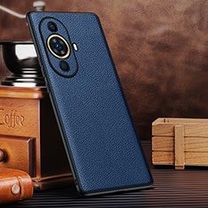 Soft Luxury Leather Snap On Case Cover DL3 for Huawei Nova 11 Blue