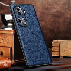 Soft Luxury Leather Snap On Case Cover DL3 for Oppo Reno11 Pro 5G Blue