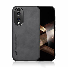 Soft Luxury Leather Snap On Case Cover DY1 for Huawei Honor X7b Black