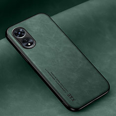 Soft Luxury Leather Snap On Case Cover DY1 for Oppo A58 5G Green
