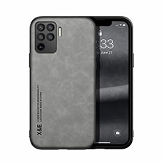 Soft Luxury Leather Snap On Case Cover DY1 for Oppo A94 4G Gray