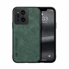 Soft Luxury Leather Snap On Case Cover DY1 for Oppo Find X3 5G Green