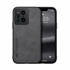 Soft Luxury Leather Snap On Case Cover DY1 for Oppo Find X3 Pro 5G Black