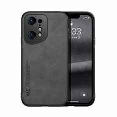 Soft Luxury Leather Snap On Case Cover DY1 for Oppo Find X5 5G Black