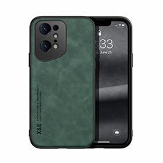 Soft Luxury Leather Snap On Case Cover DY1 for Oppo Find X5 Pro 5G Green