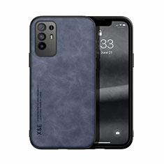 Soft Luxury Leather Snap On Case Cover DY1 for Oppo Reno5 Z 5G Blue